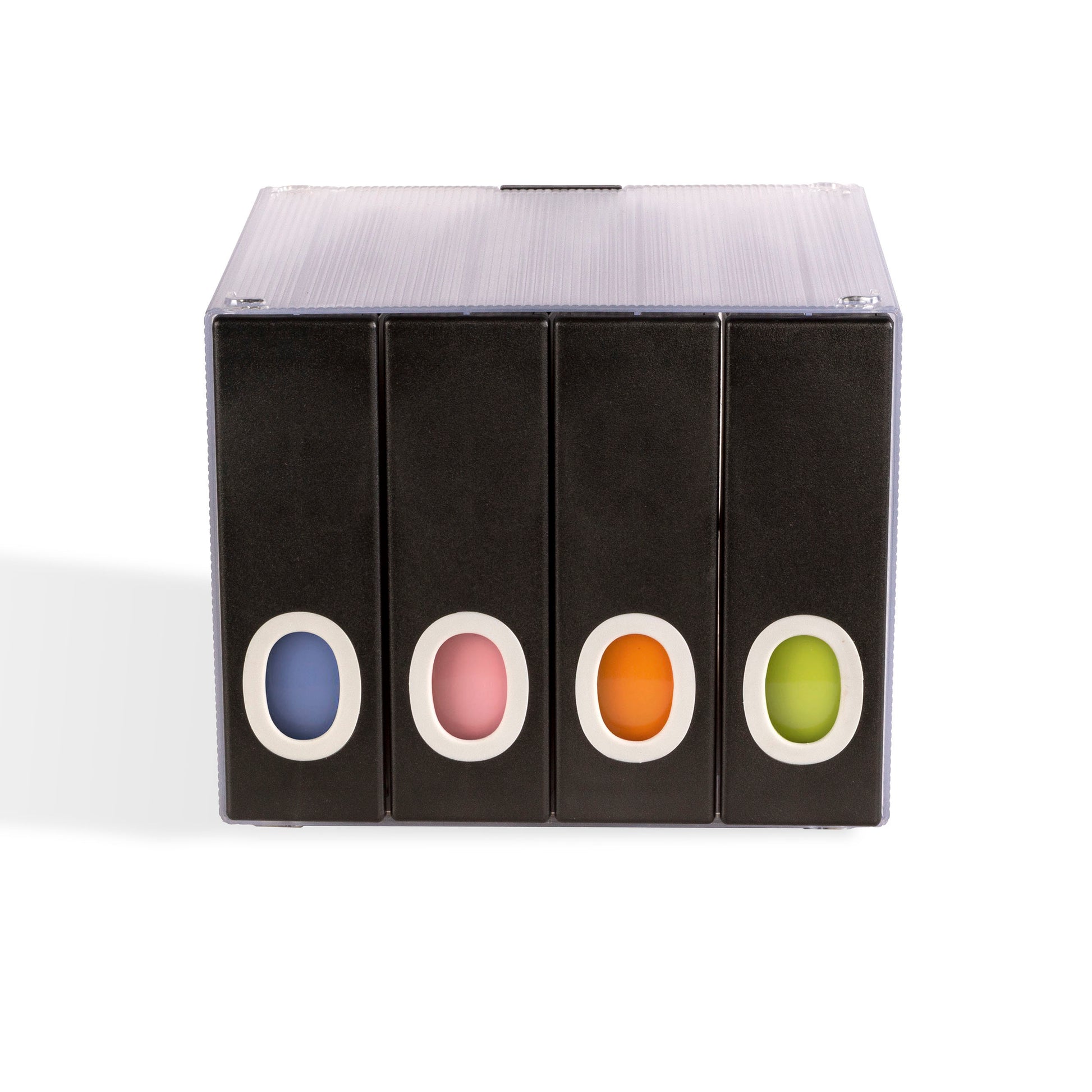 Disc Cube, Stackable, Wall Mountable In Black Black Plastic