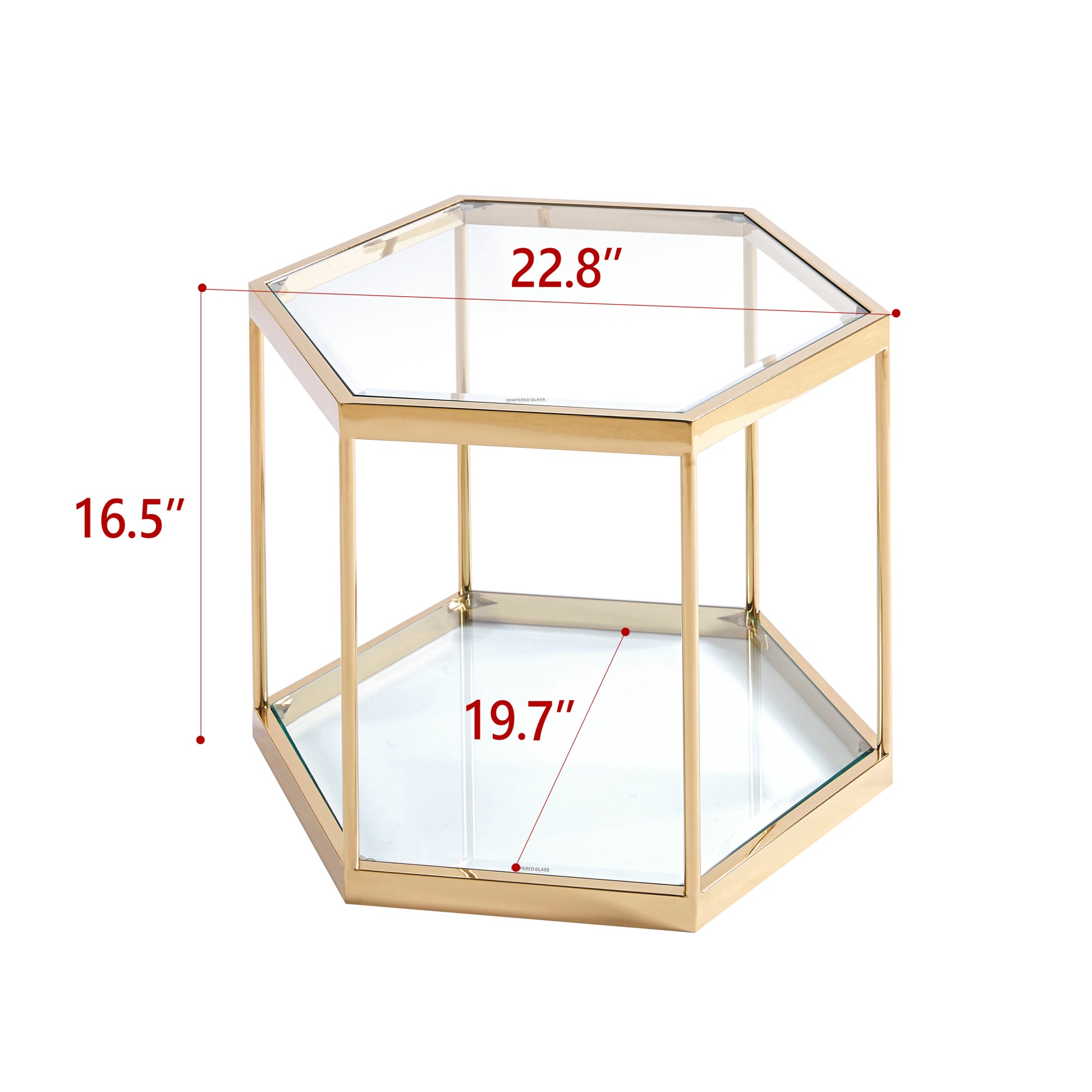 Modern Glass Coffee Table With Gold Finish Stainless Steel Frame Gold Glass