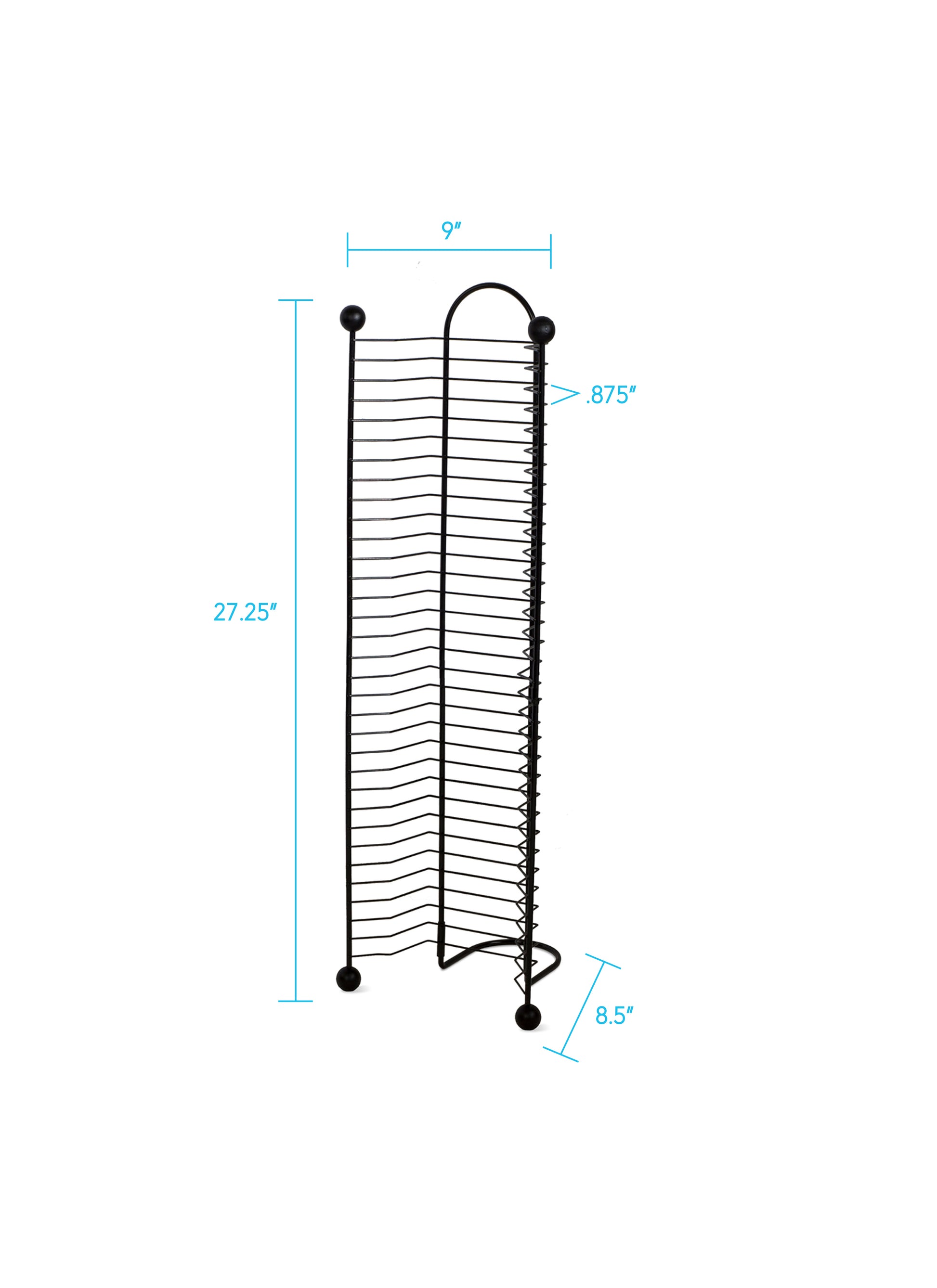 Tower Nestable Wire 32Dvd Metal Dark Gray Metal