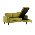 United We Win Sectional Sofa Reversible Sectional Sleeper Sectional Sofa With Storage Chaise Olive Polyester