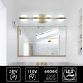 Same As W134067503 L2001 Modern Minimalist Gold Bathroom Vanity Light, 4 Bulb Acrylic Shades, Wall Mounted Decorative Lighting Fixture, Suitable For Bathroom Vanity Mirror Golden Iron