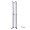 Media Tower, Wall Mounted Or Freestanding, Made From Heavy Gauged Steel Black Metal