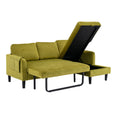 United We Win Sectional Sofa Reversible Sectional Sleeper Sectional Sofa With Storage Chaise Olive Polyester