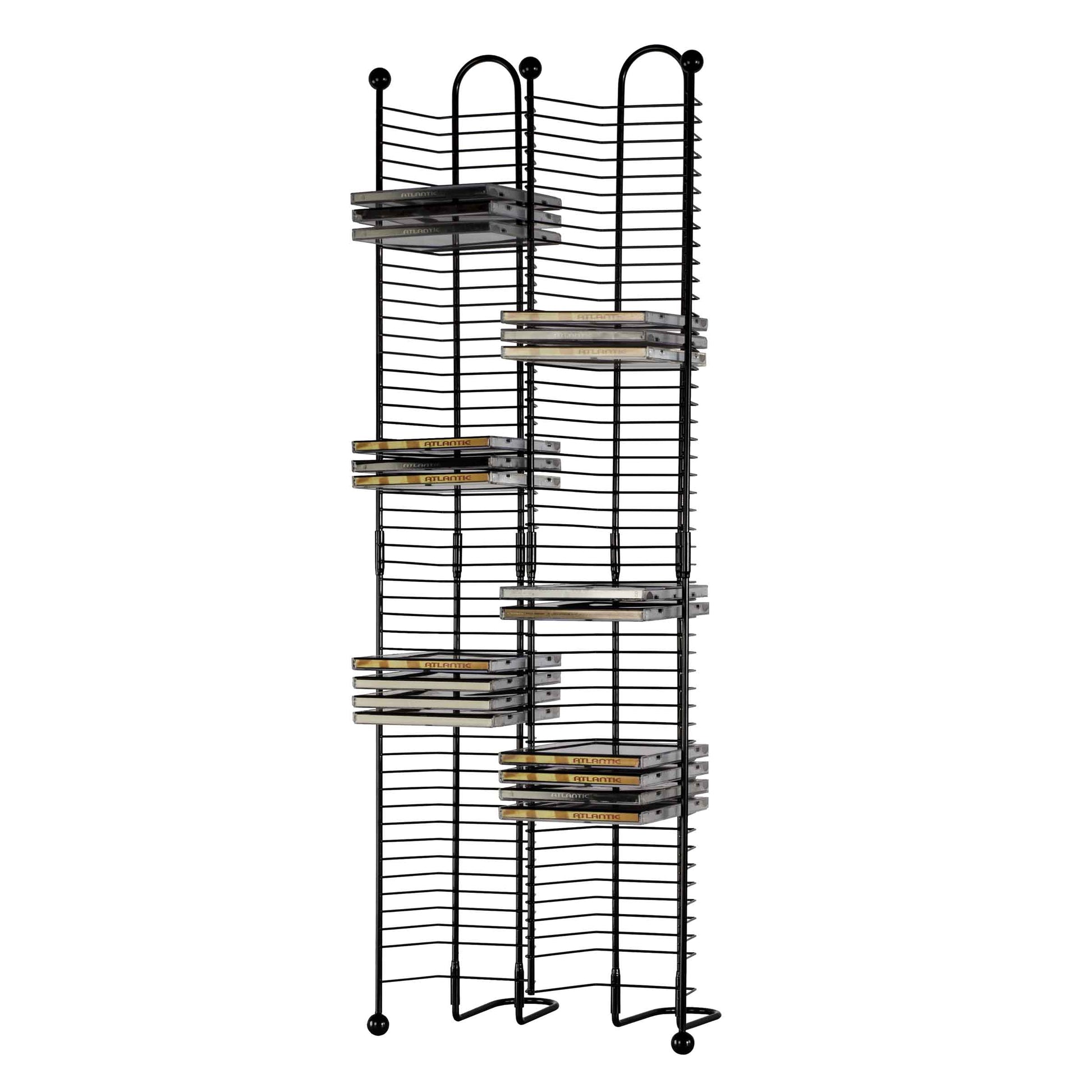 Nestable 100 Cd Tower Gunmetal Color W Metal Balls Dark Gray Metal