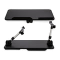 Portable Laptop Tray, Tilting, Lightweight And Height Adjustable Black Metal