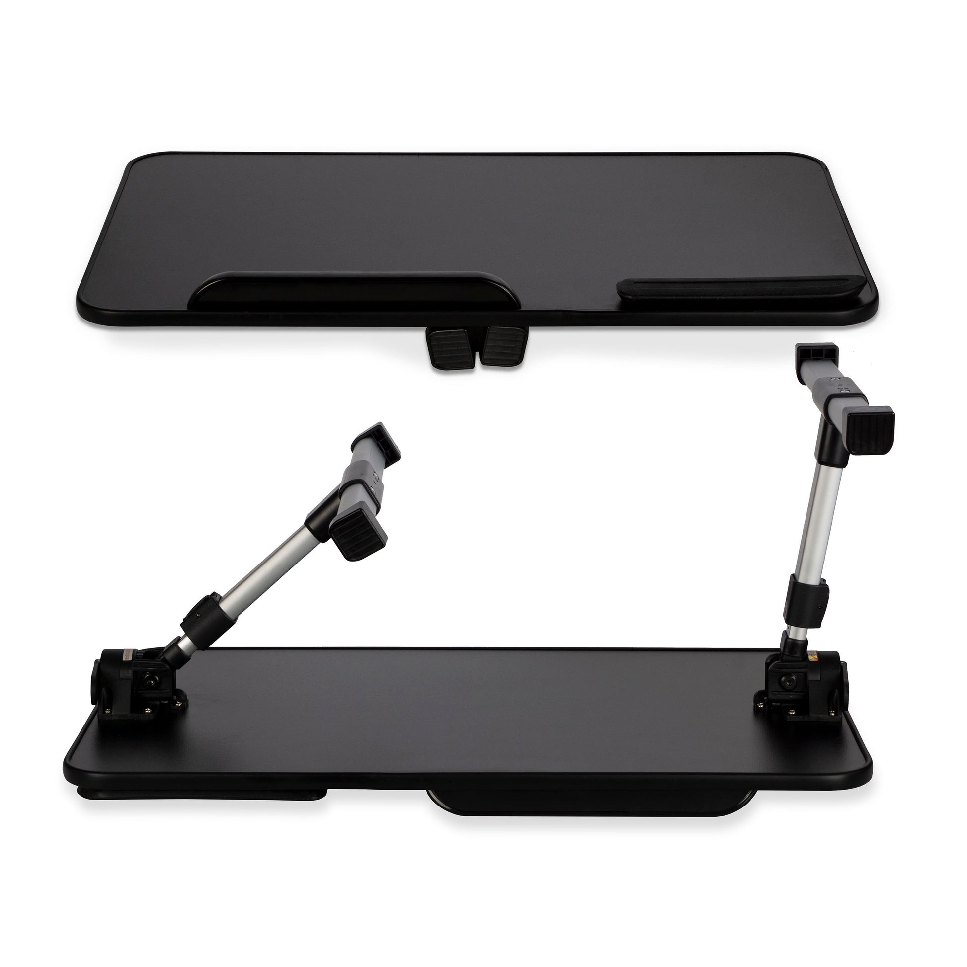 Portable Laptop Tray, Tilting, Lightweight And Height Adjustable Black Metal