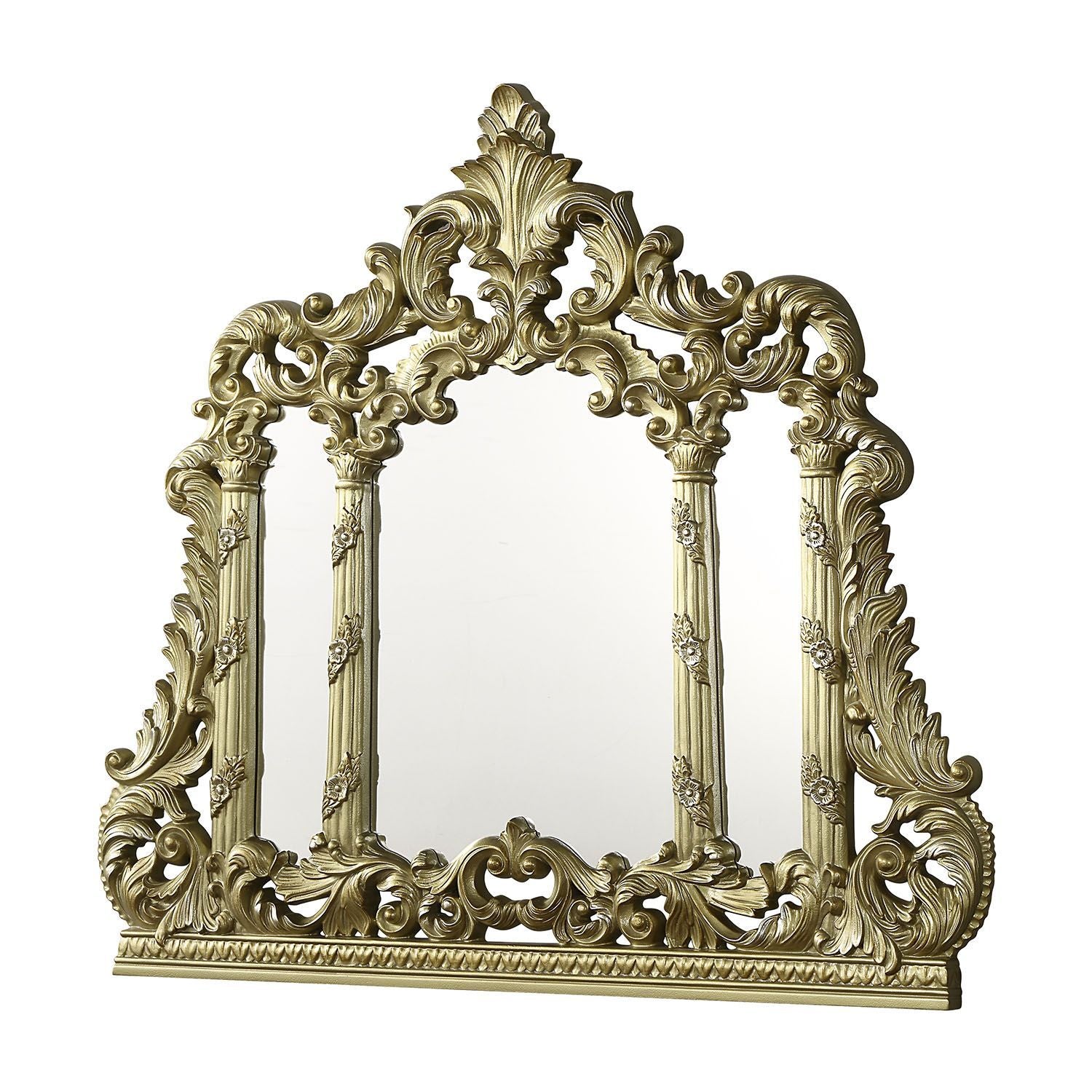 Cabriole Mirror Gold Finish Bd01465 Gold Mdf