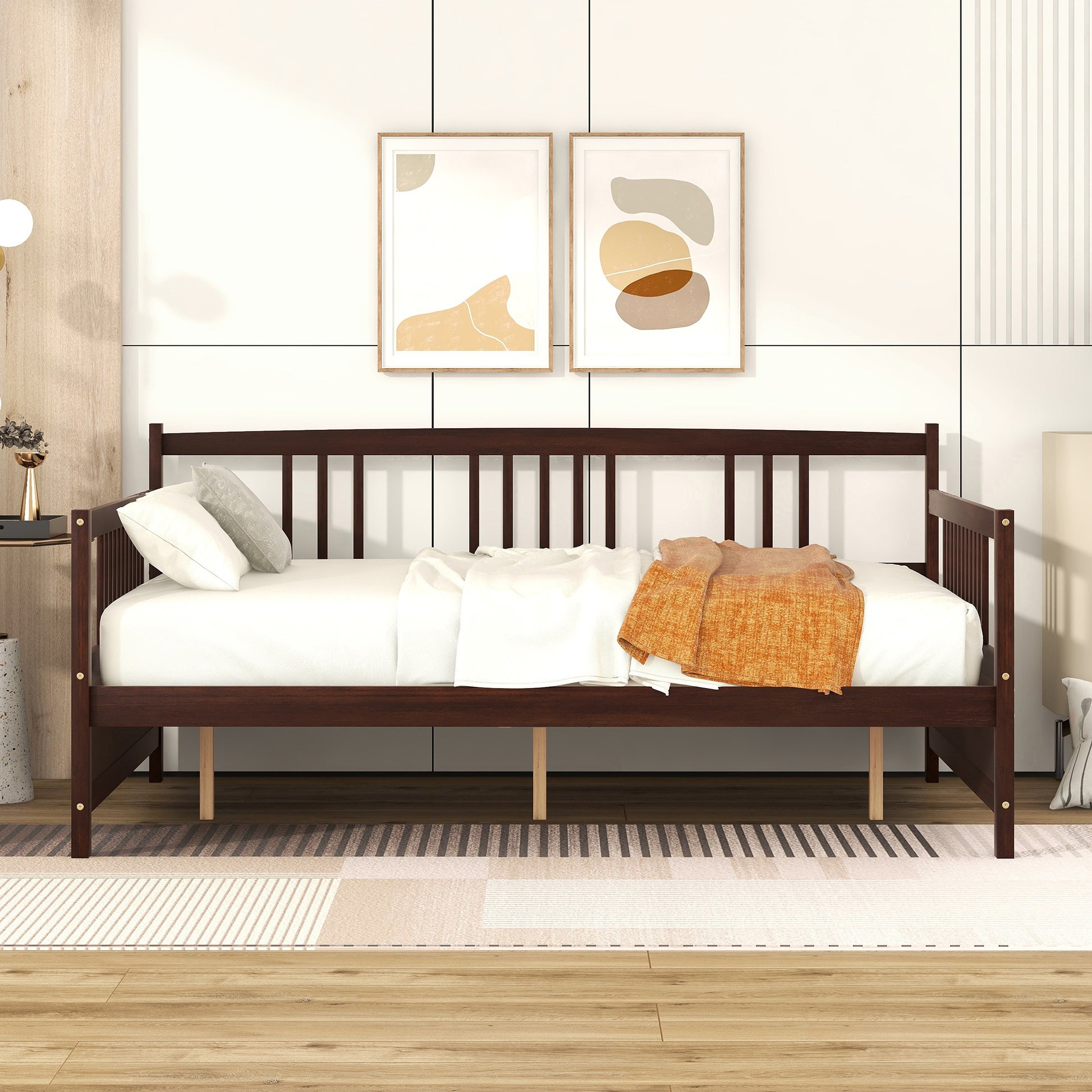 Full Size Daybed With Support Legs, Espresso Old Sku: Wf191900Aap Espresso Solid Wood