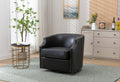 Coolmore Swivel Chair Living Room Chair Black Metal