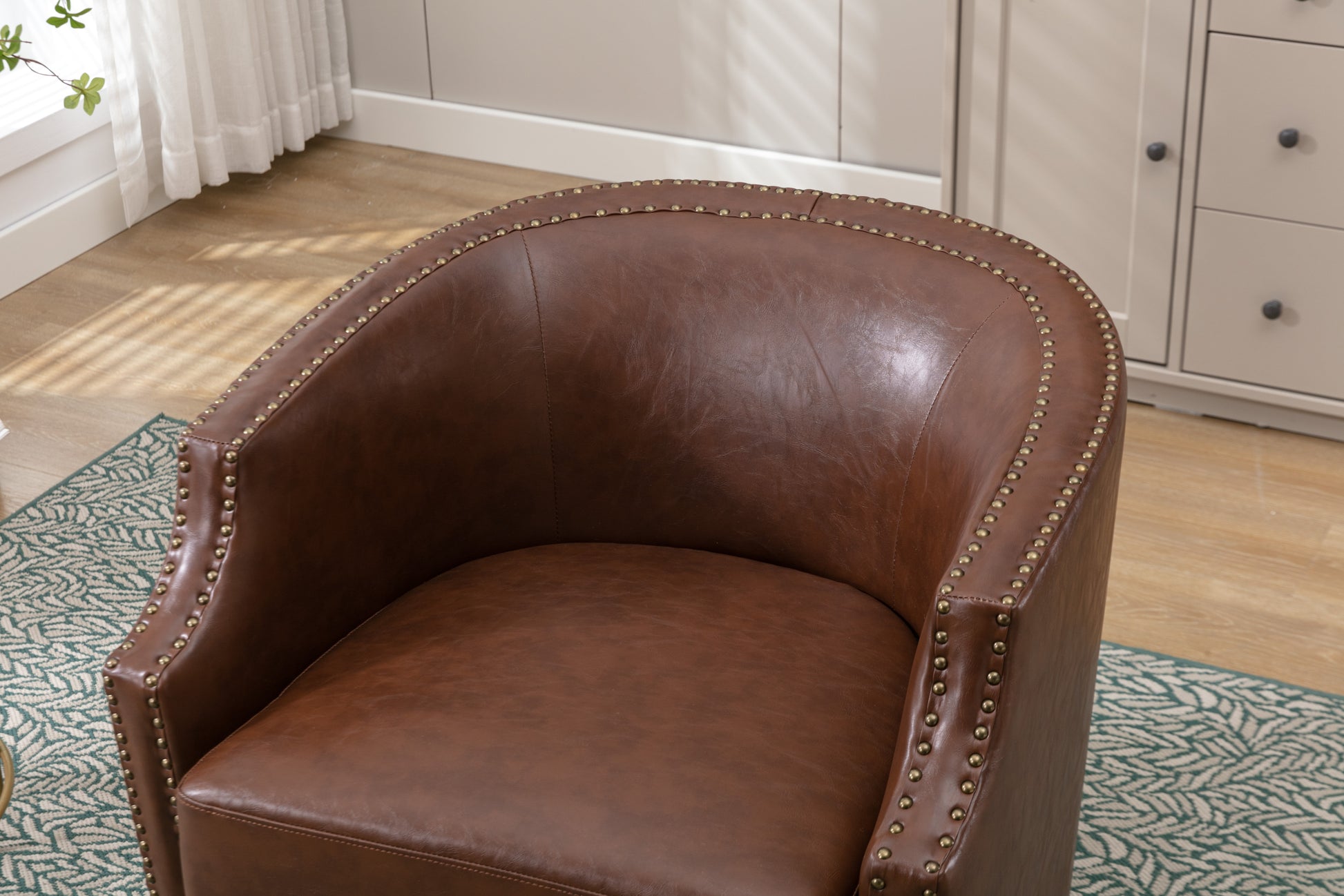 Coolmore Swivel Chair Living Room Chair Coffee Metal