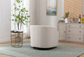 Coolmore Swivel Chair Living Room Chair Beige Metal