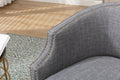 Coolmore Swivel Chair Living Room Chair Dark Gray Metal