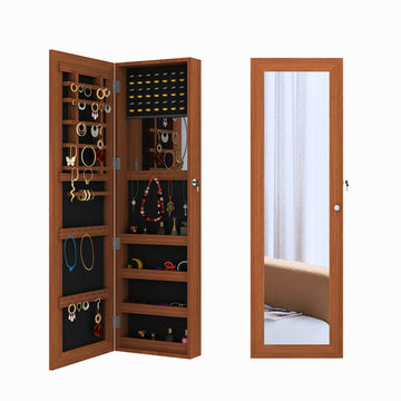 Wall Mount And Over The Door Jewelry Cabinet Mirrored Furniture Jewelry Box Mirror Cabinet Boxes For Jewelry Oak Mdf