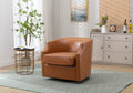 Coolmore Swivel Chair Living Room Chair Light Brown Metal