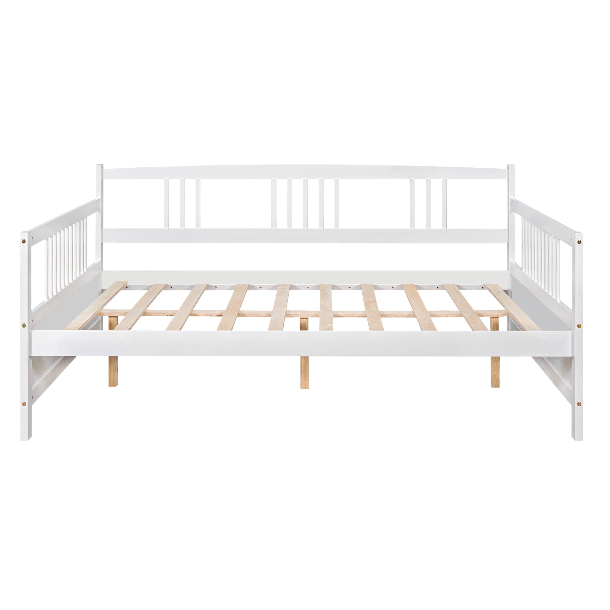 Full Size Daybed With Support Legs, White Old Sku: Wf191900Aak White Solid Wood