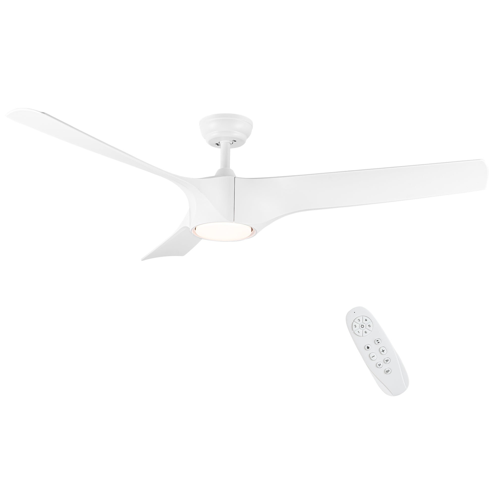 56 In.Intergrated Led Ceiling Fan With White Abs Blade White Abs