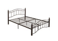 King Size Metal Bed Frame With Headboard And Footboard Bronze Bronze Metal