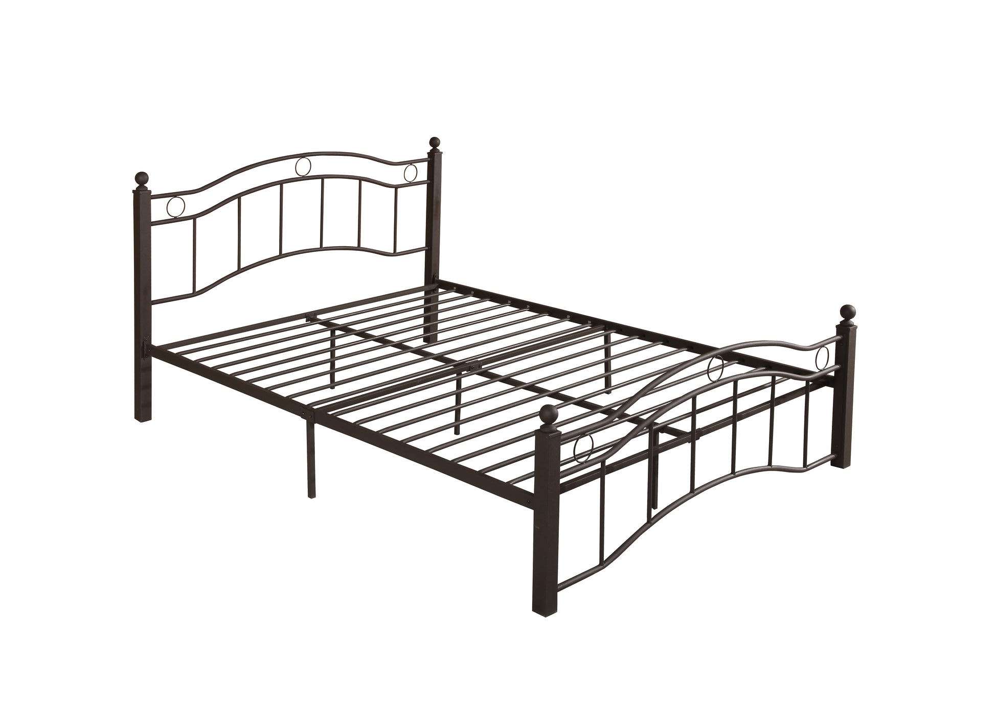 King Size Metal Bed Frame With Headboard And Footboard Bronze Bronze Metal