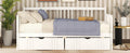 Twin Size Daybed Wood Bed With Two Drawers,White Old Sku:Lp000057Aak White Solid Wood