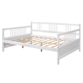 Full Size Daybed With Support Legs, White Old Sku: Wf191900Aak White Solid Wood