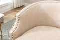 Coolmore Swivel Chair Living Room Chair Beige Metal