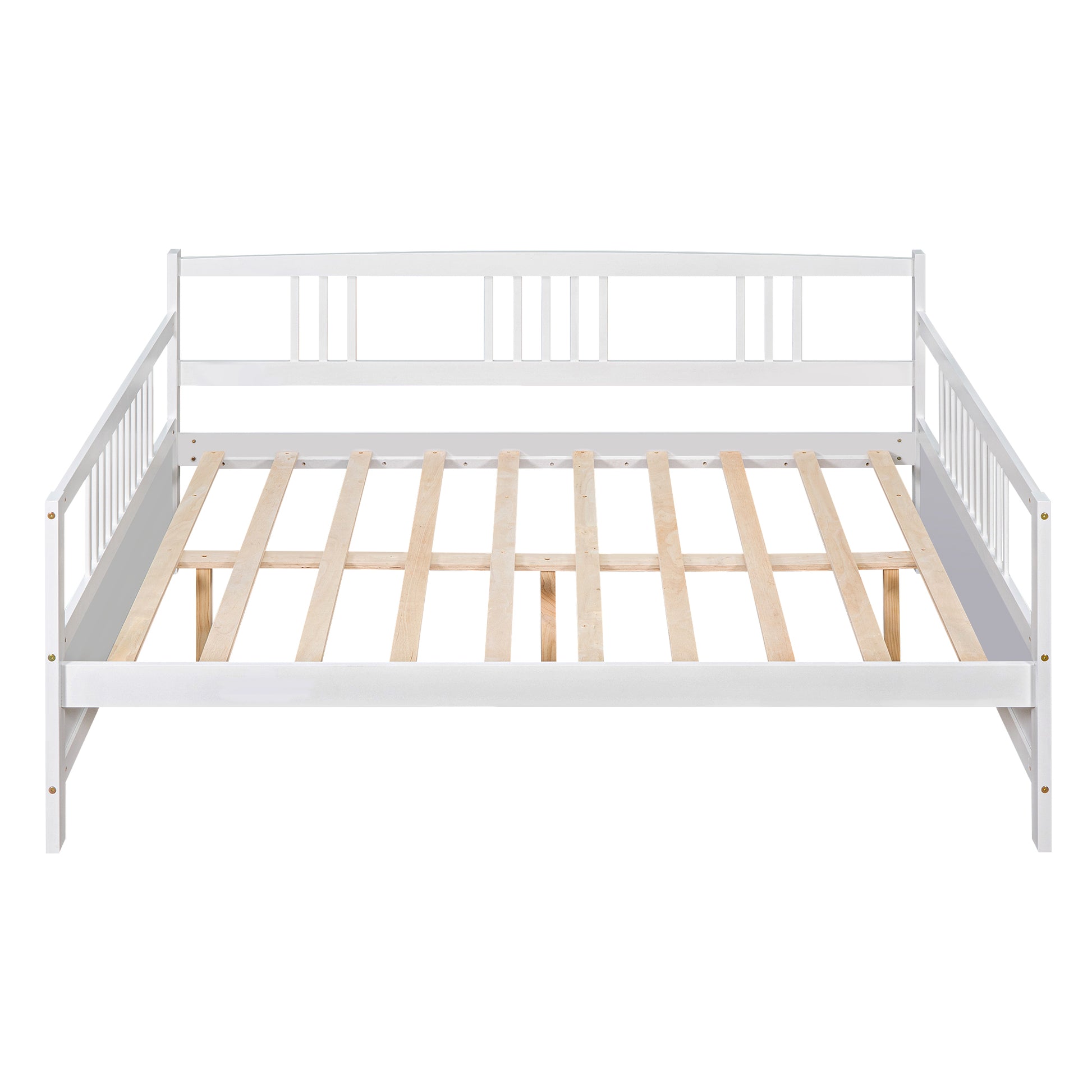 Full Size Daybed With Support Legs, White Old Sku: Wf191900Aak White Solid Wood