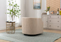 Coolmore Swivel Chair Living Room Chair Beige Metal