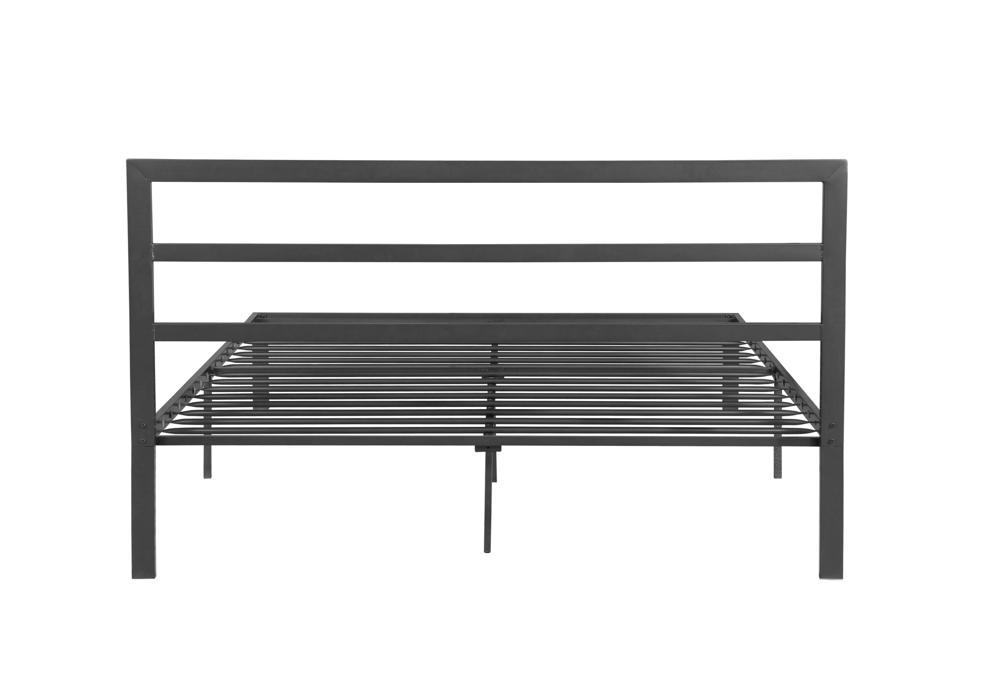 Queen Size Metal Bed Frame With Headboard Charcoal Grey Charcoal Grey Metal