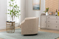 Coolmore Swivel Chair Living Room Chair Beige Metal