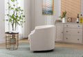 Coolmore Swivel Chair Living Room Chair Beige Metal