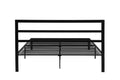 Queen Size Metal Bed Frame With Headboard Black Black Metal
