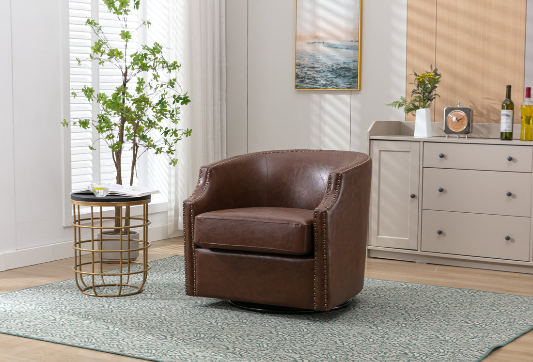 Coolmore Swivel Chair Living Room Chair Coffee Metal