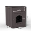 Wooden Pet House Cat Litter Box Enclosure With Drawer, Side Table, Indoor Pet Crate, Cat Home Nightstand Brown Brown Solid Wood