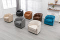 Coolmore Swivel Chair Living Room Chair Light Brown Metal