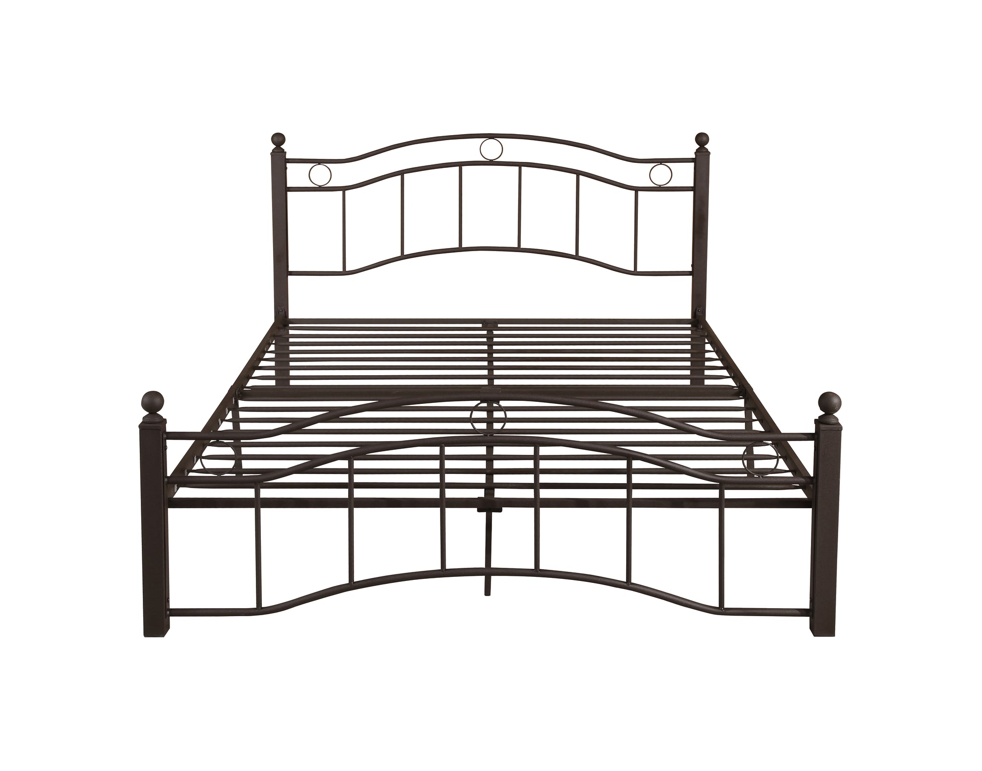 King Size Metal Bed Frame With Headboard And Footboard Bronze Bronze Metal