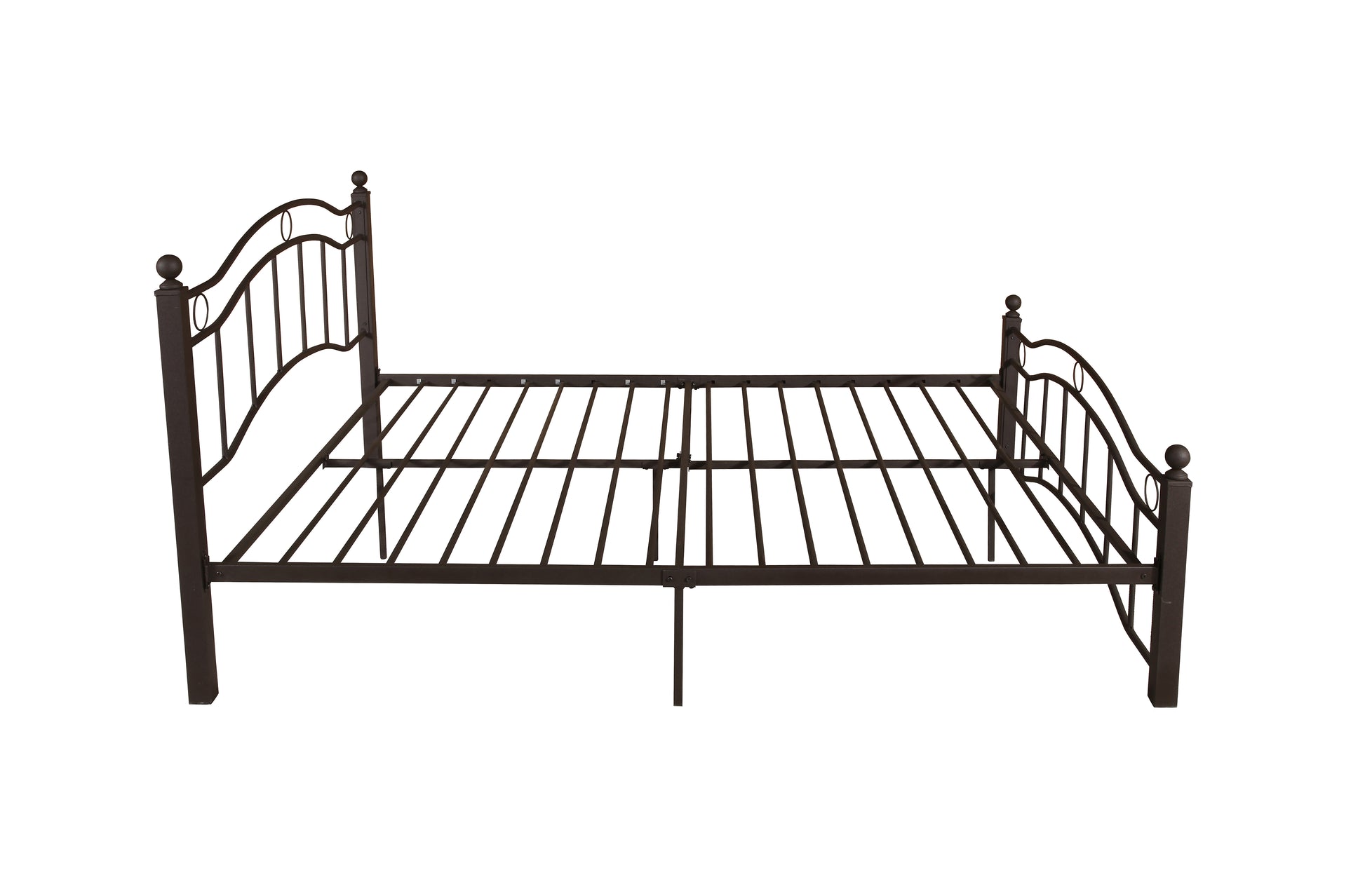 King Size Metal Bed Frame With Headboard And Footboard Bronze Bronze Metal