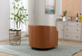 Coolmore Swivel Chair Living Room Chair Light Brown Metal