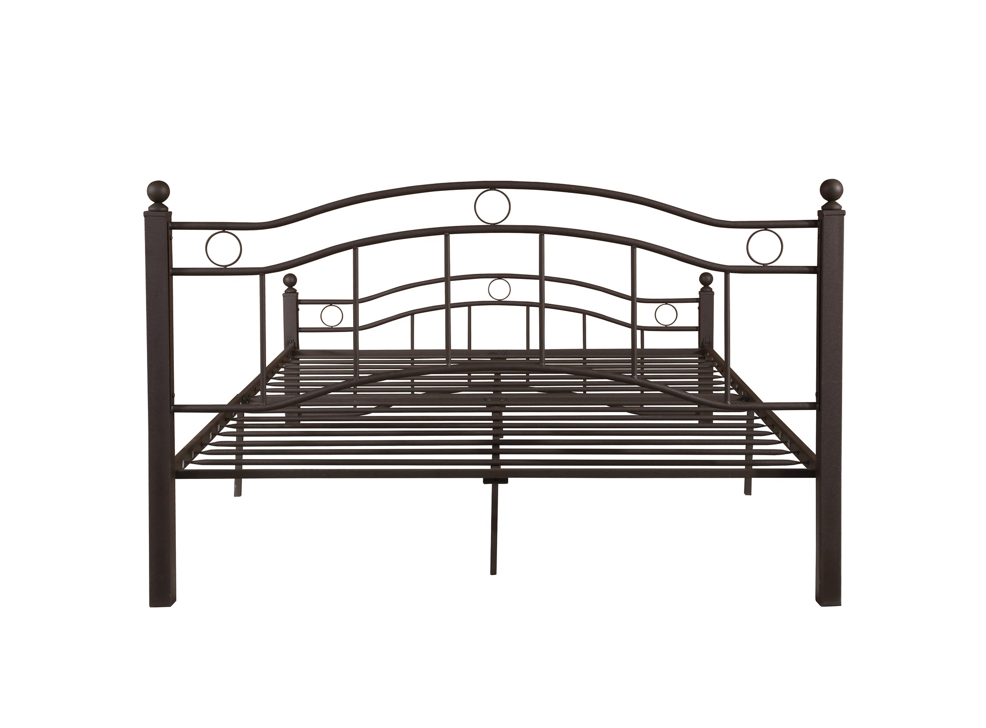 King Size Metal Bed Frame With Headboard And Footboard Bronze Bronze Metal