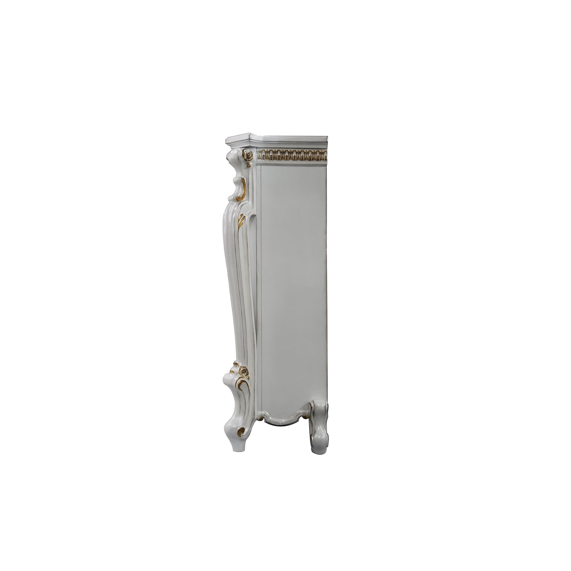 Picardy Fireplace Antique Pearl Finish Ac01345 Antique White Solid Wood Mdf
