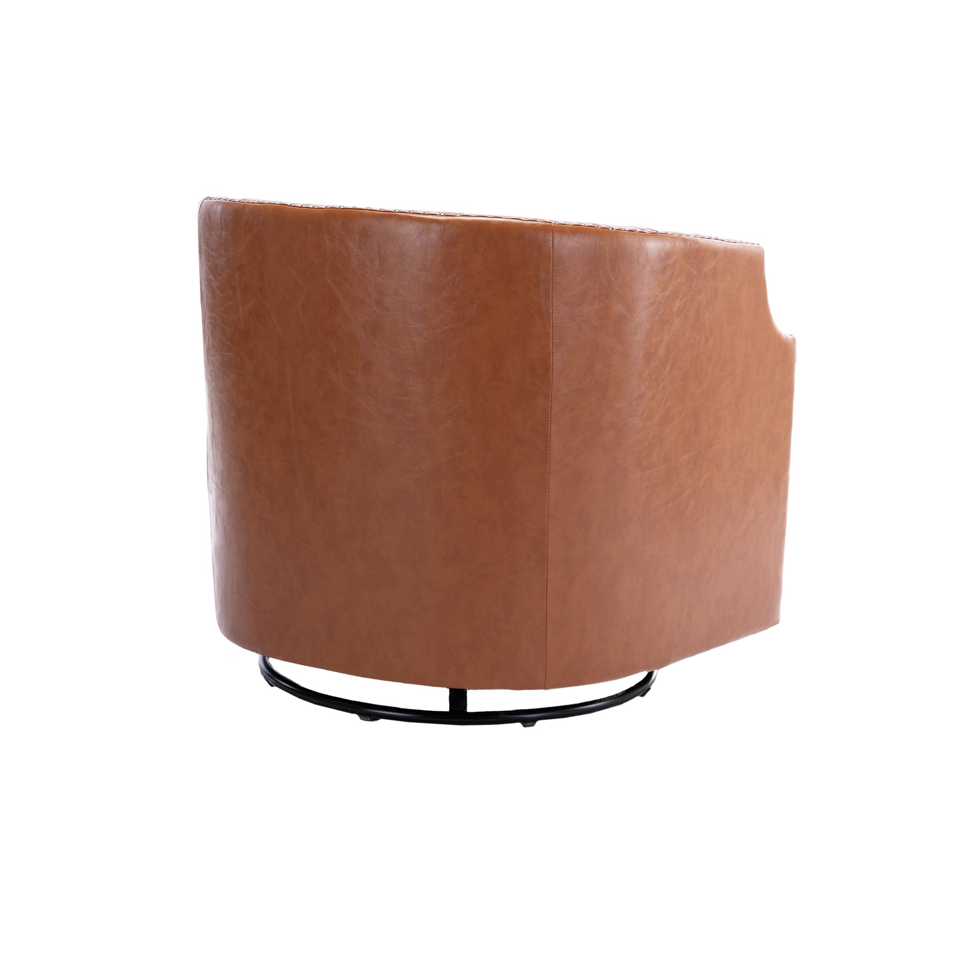 Coolmore Swivel Chair Living Room Chair Light Brown Metal