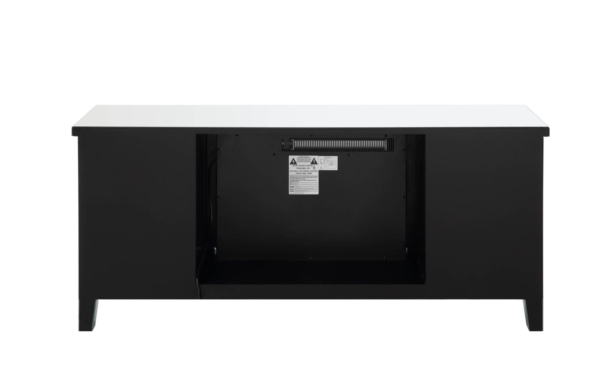 Noralie Tv Stand W Fireplace Mirrored & Faux Diamonds Lv00312 Silver Mdf