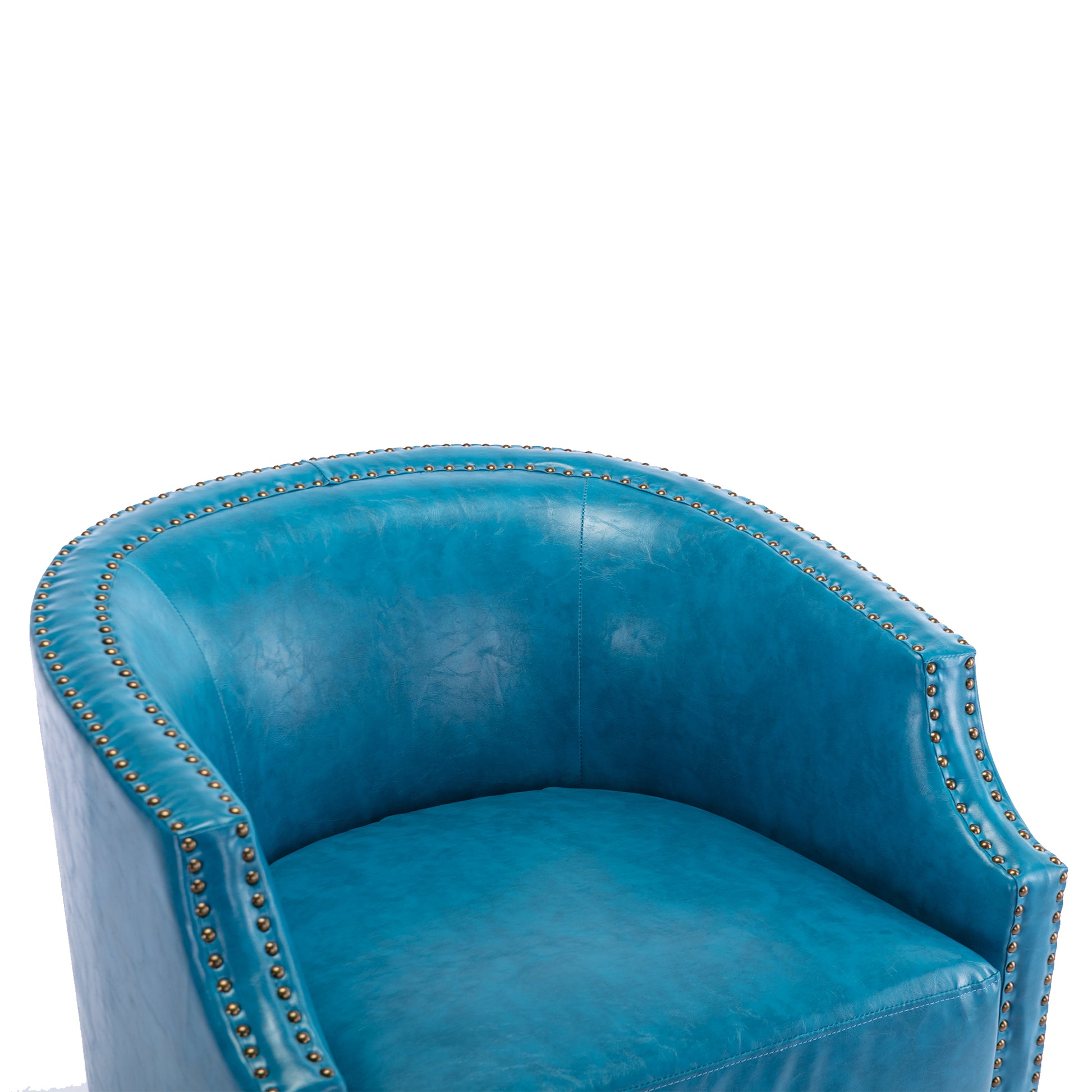 Coolmore Swivel Chair Living Room Chair Light Blue Primary Living Space Foam Pu Leather