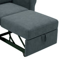 3 In 1 Sofa Bed Chair, Convertible Sleeper Chair Bed,Adjust Backrest Into A Sofa,Lounger Chair,Single Bed,Modern Chair Bed Sleeper For Adults,Deep Blue Old Sku:Wf301161Aad Dark Blue Linen