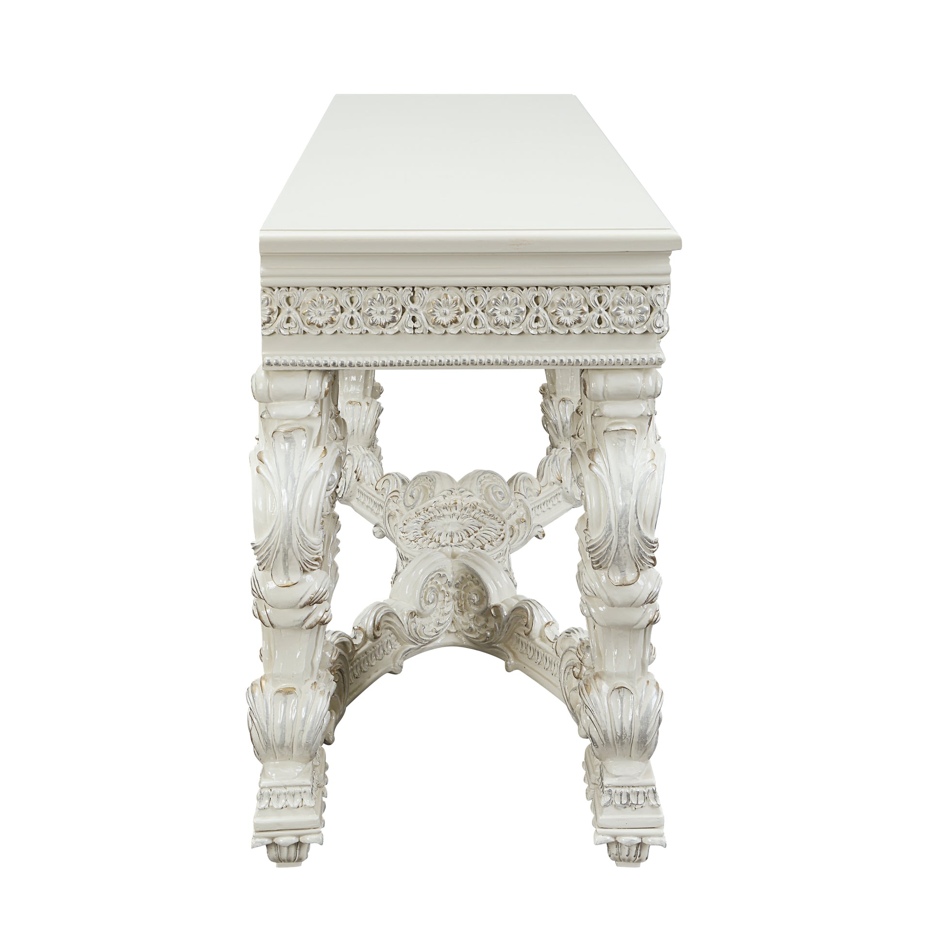 Adara Sofa Table Antique White Finish Lv01219 Antique White Mdf
