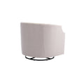 Coolmore Swivel Chair Living Room Chair Beige Metal