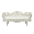 Adara Bench Pearl White Pu & Antique White Finish Bd01253 Antique White Pu