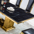 Modern Rectangular Marble Dining Table, 0.71