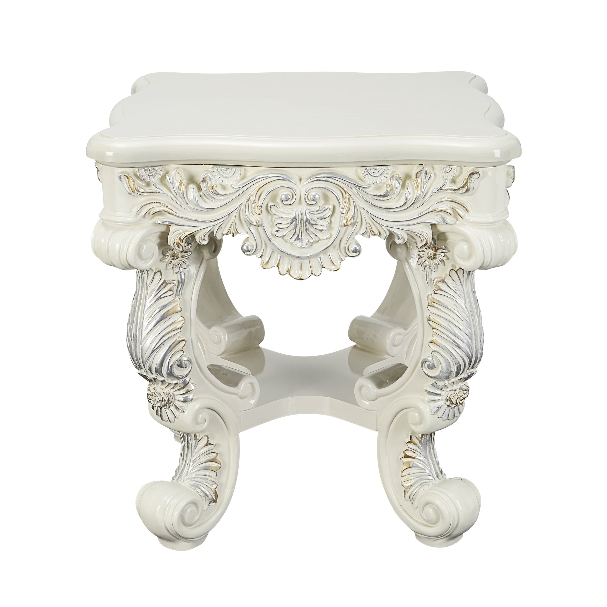 Adara End Table Antique White Finish Lv01218 Antique White Mdf