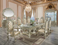 Sorina Dining Table Antique Gold Finish Dn01208 Gold Mdf