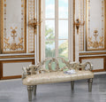 Danae Bench Champagne Pu & Gold Finish Bd01239 Gold Pu